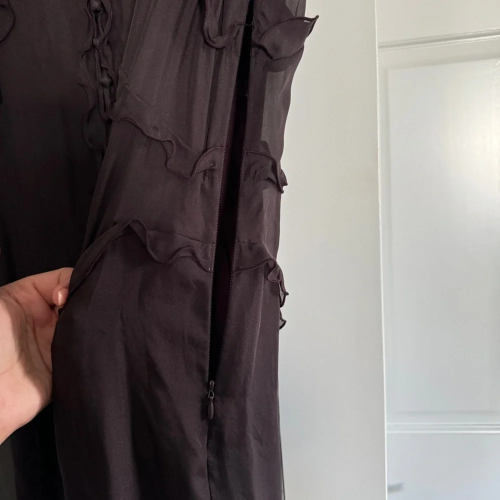 Rebecca Taylor Silk Ruffled Maxi Dress - Picture 9 of 13